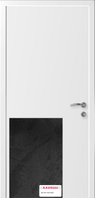 Дверь Kapelli classic гладкая, чёрный Бетон