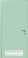 Дверь Капель Классик | Kapelli Classic, гладкая, моноколор RAL6019, с вентрешеткой