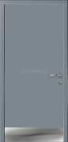 Дверь Капель Классик | Kapelli Classic, гладкая, моноколор RAL7046, с отбойной пластиной